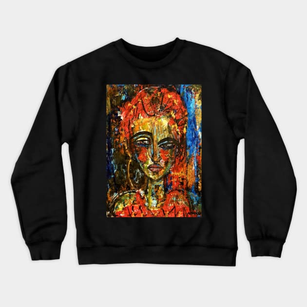 Valeria la peintre depressive Crewneck Sweatshirt by amoxes